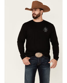 Cody James Men's 2A Snake Graphic Long Sleeve T-Shirt , Black, hi-res