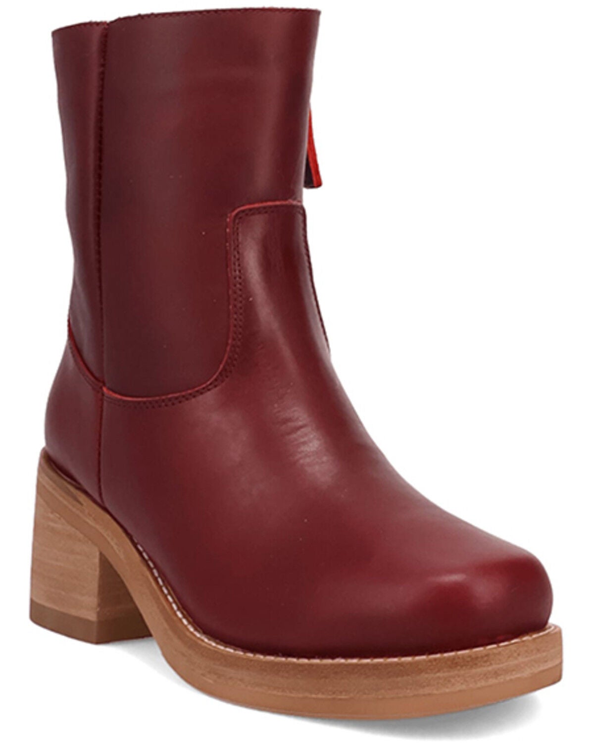 Dingo Women's Roxy Fashion Booties - Round Toe, Wine, hi-res