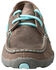 Twisted X Women's Driving Moccasin Shoes - Moc Toe, Grey, hi-res