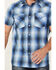 Image #3 - Pendleton Men's Frontier Plaid Print Short Sleeve Pearl Snap Western Shirt, Blue, hi-res