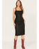 Image #2 - Wonderwest Women's Studded Leather Midi Dress, Black, hi-res
