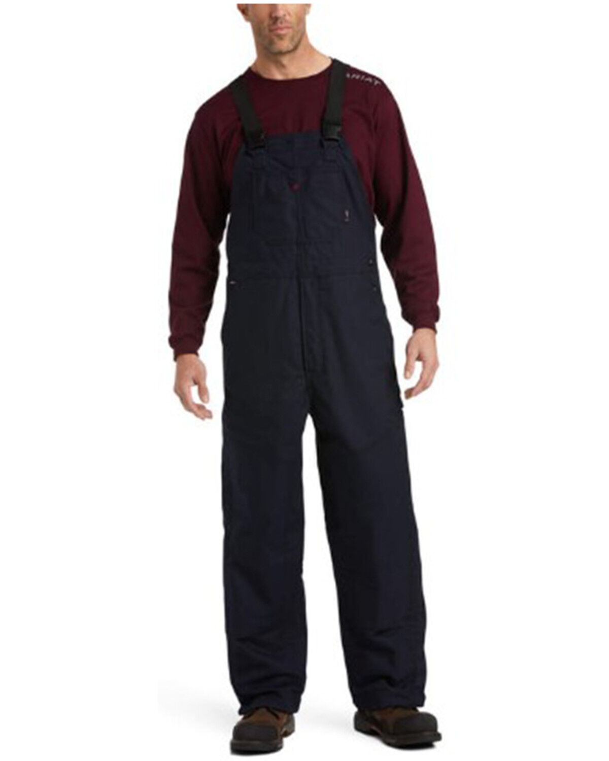 Image #1 - Ariat Men's Flame Resistant Insulated Bib 2.0 Work Overalls, Navy, hi-res