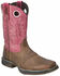 Image #1 - Smoky Mountain Women's Prairie Western Boots - Broad Square Toe, Pink, hi-res