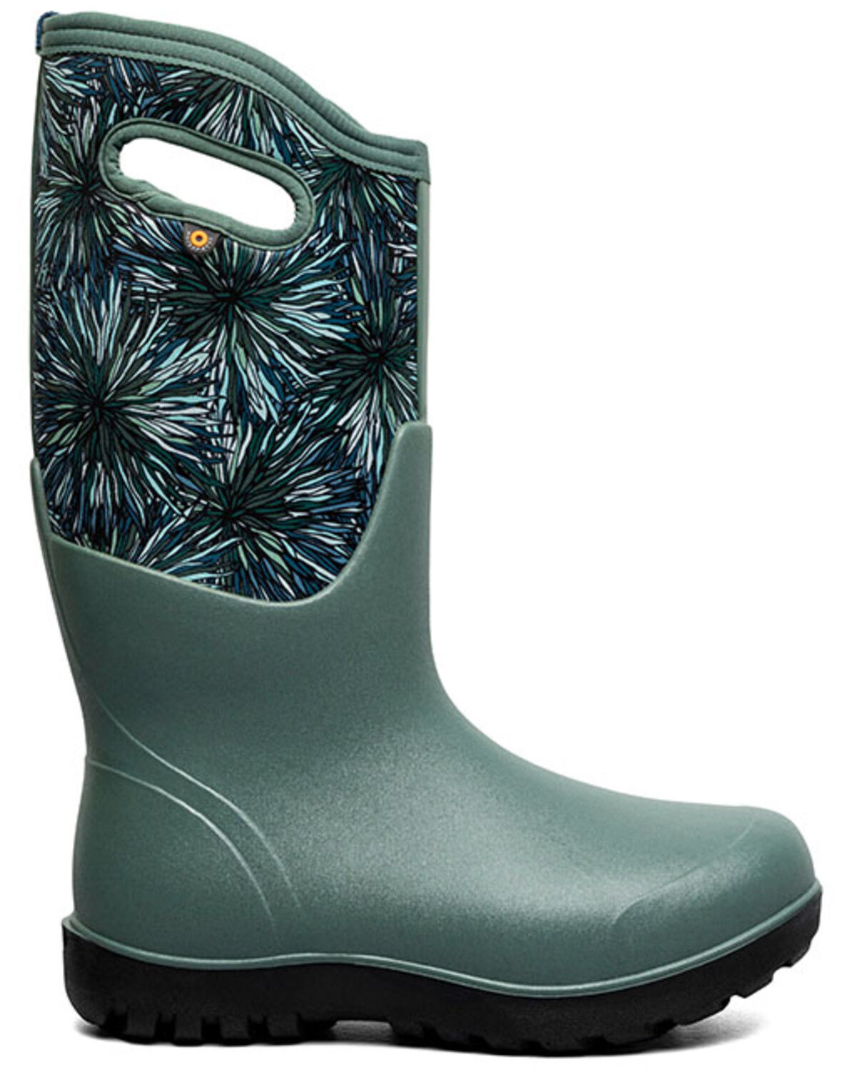 Image #2 - Bogs Women's Beo-Classic Firework Floral Rain Boots - Round Toe, Loden, hi-res