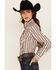 Image #2 - Wrangler Retro Women's Striped Print Long Sleeve Snap Western Shirt, Multi, hi-res