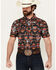 Image #1 - Rock & Roll Denim Men's Southwestern Short Sleeve Snap Western Shirt, Black, hi-res