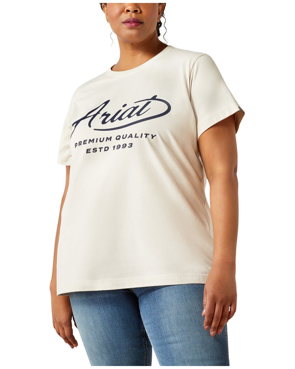Image #1 - Ariat Women's Rebar Logo Short Sleeve Graphic Work Tee - Plus, Grey, hi-res