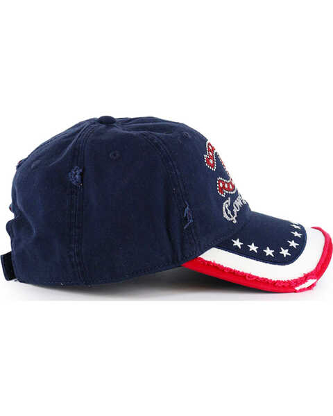 Image #4 - Cowgirl Up Women's Stars and Stripes Baseball Cap , Red/white/blue, hi-res