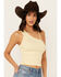 Image #2 - People of Leisure Women's Hollie One Shoulder Tank, Cream, hi-res