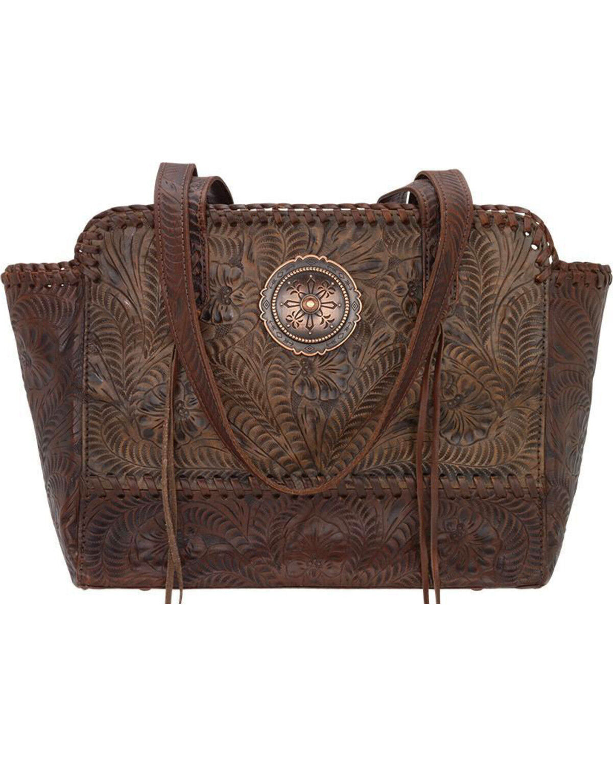Image #1 - American West Women's Copper Annie's Concealed Carry Tote, Distressed Brown, hi-res