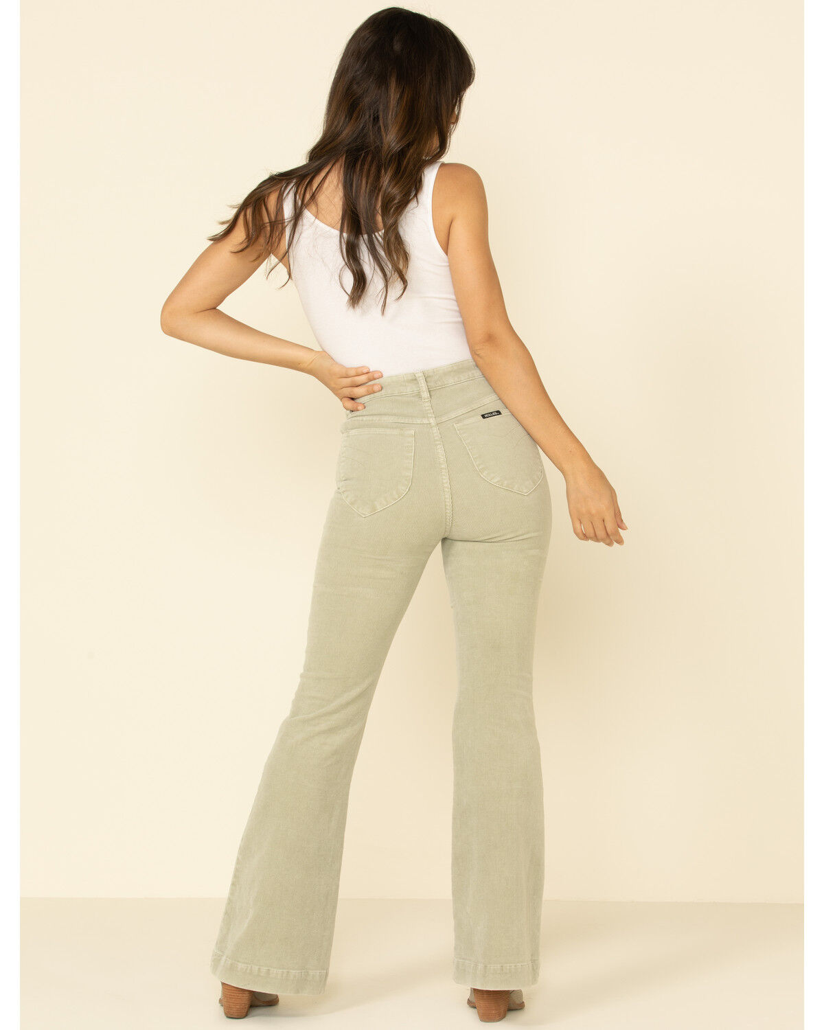 Light green flare jeans Clearance
