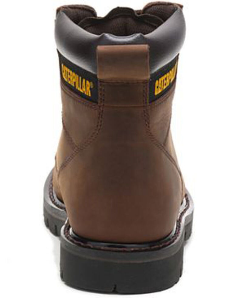 Caterpillar 6" Second Shift Lace-Up Work Boots - Round Toe, Dark Brown, hi-res