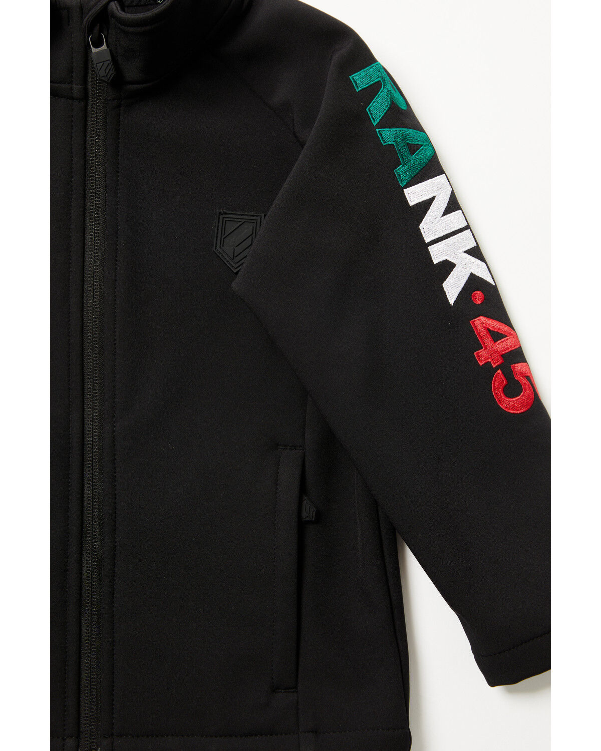 Image #2 - RANK 45® Toddler Boys' Mexico Flag Seal Softshell Jacket, Black, hi-res