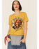 Image #1 - Rodeo Quincy Women's Grab Life By The Horns Graphic Short Sleeve Tee , Mustard, hi-res