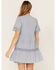 Image #4 - Jolt Women's Crochet Trim Tassel Short Sleeve Dress, Blue, hi-res