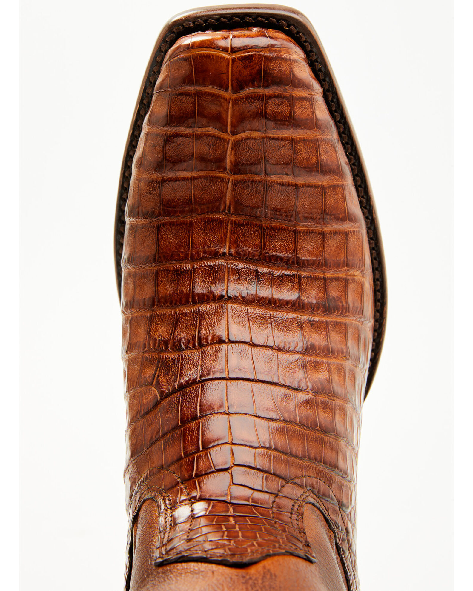 Image #6 - Cody James Black 1978® Men's Mason Exotic Caiman Belly Western Boots - Square Toe, Cognac, hi-res