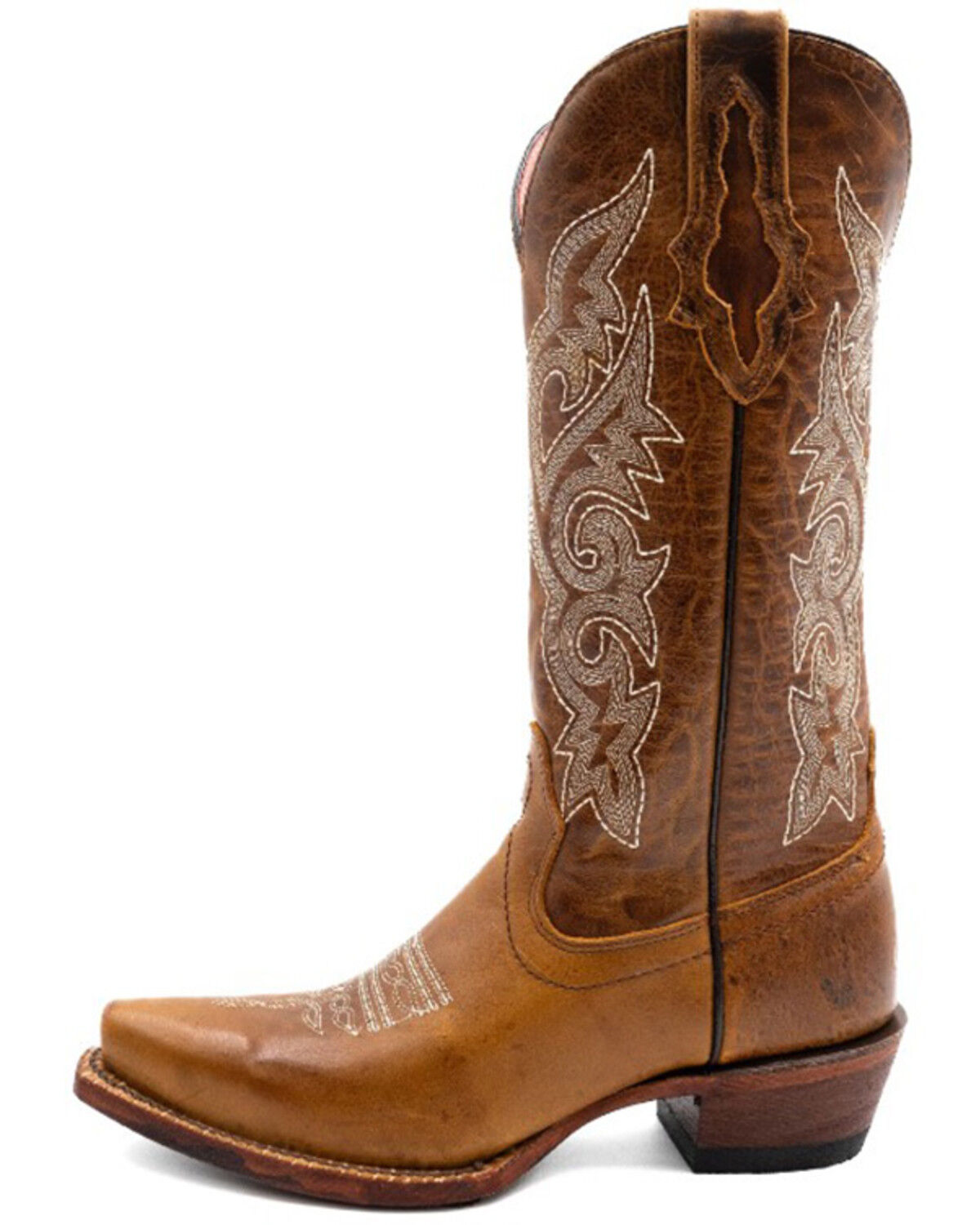 Image #3 - Ferrini Women's Mae Tall Western Boots - Snip Toe, Brown, hi-res