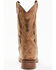 Image #5 - Laredo Men's Distressed Leather Western Boots - Broad Square Toe, Tan, hi-res