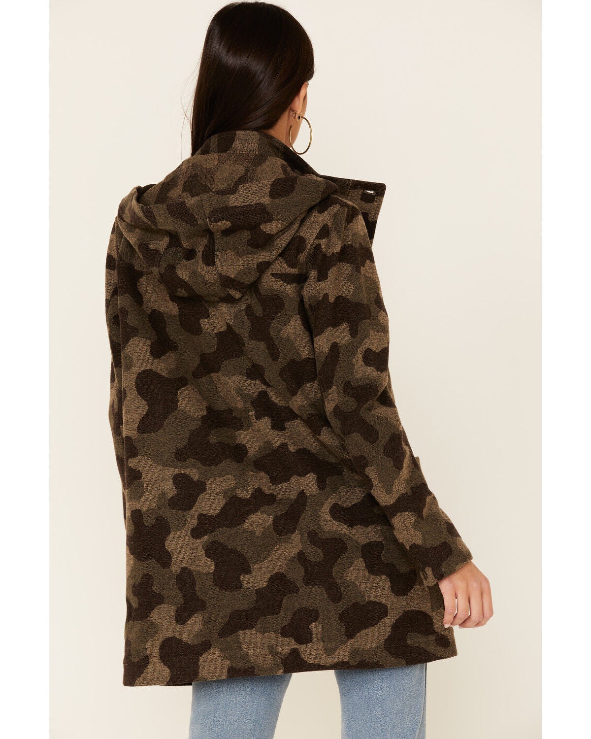 Image #4 - Pendleton Women's Multi Camo Wool Hooded Parka Jacket , , hi-res