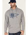 Tin Haul Men's Gray Native Arrowhead Graphic Hooded Sweatshirt , Grey, hi-res