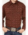 Image #3 - Rock & Roll Denim Boys' Medallion Geo Print Long Sleeve Snap Western Shirt, Burgundy, hi-res