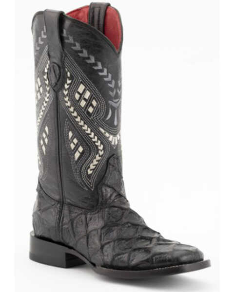 Image #1 - Ferrini Women's Bronco Western Boots - Square Toe, Black, hi-res