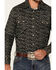 Image #3 - Rock & Roll Denim Men's Long Horn Print Long Sleeve Snap Stretch Western Shirt, Brown, hi-res