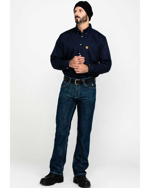 Image #6 - Wrangler 20X Men's FR Vintage Bootcut Jeans, Indigo, hi-res