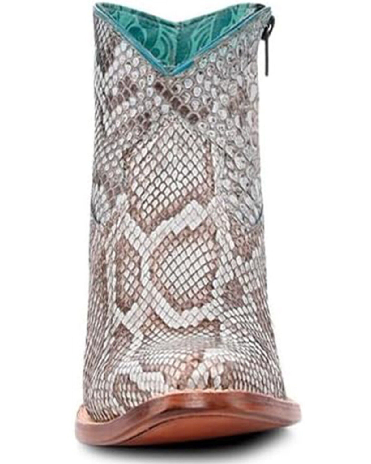 Image #3 - Corral Women's Exotic Python Western Boots - Round Toe, Blue, hi-res
