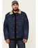Image #1 - Cinch Men's FR Stretch Denim Sherpa Lined Trucker Work Jacket, Indigo, hi-res