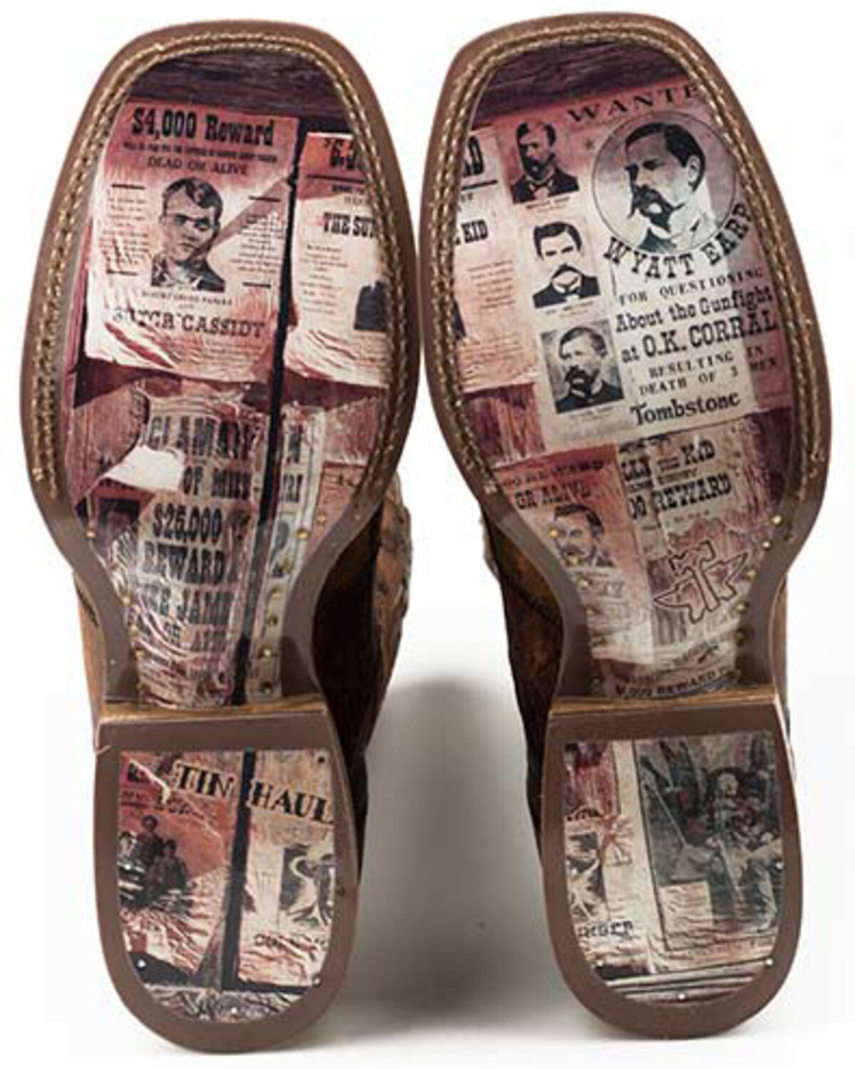 Image #2 - Tin Haul Men's Dead Or Alive Western Boots - Broad Square Toe, Brown, hi-res