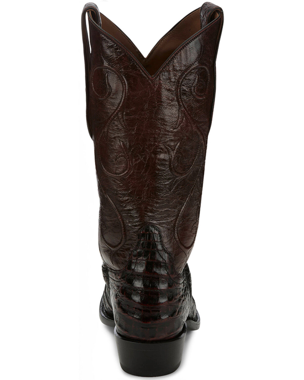 Image #5 - Tony Lama Men's Exotic Caiman Western Boots - Round Toe, Black Cherry, hi-res