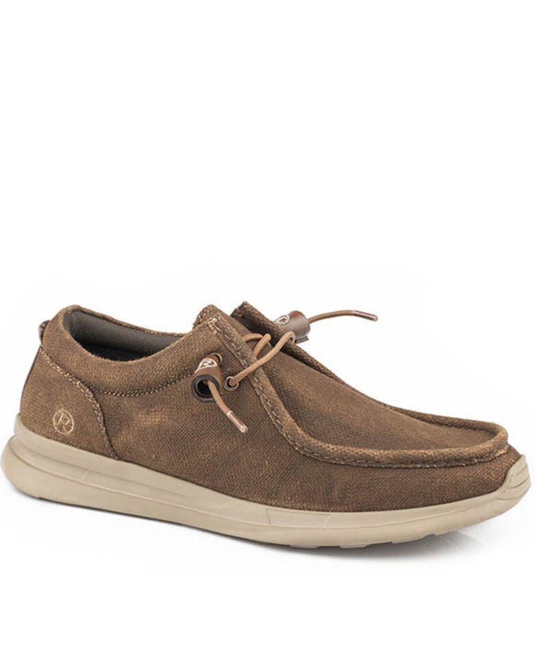 Roper Men's Brown Chillin Chukka Shoes - Moc Toe, Brown, hi-res
