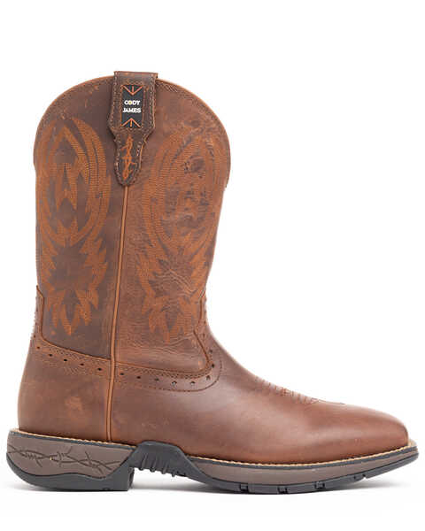 Image #2 - Brothers and Sons Men's Fishing Lite Western Performance Boots - Broad Square Toe, Honey, hi-res