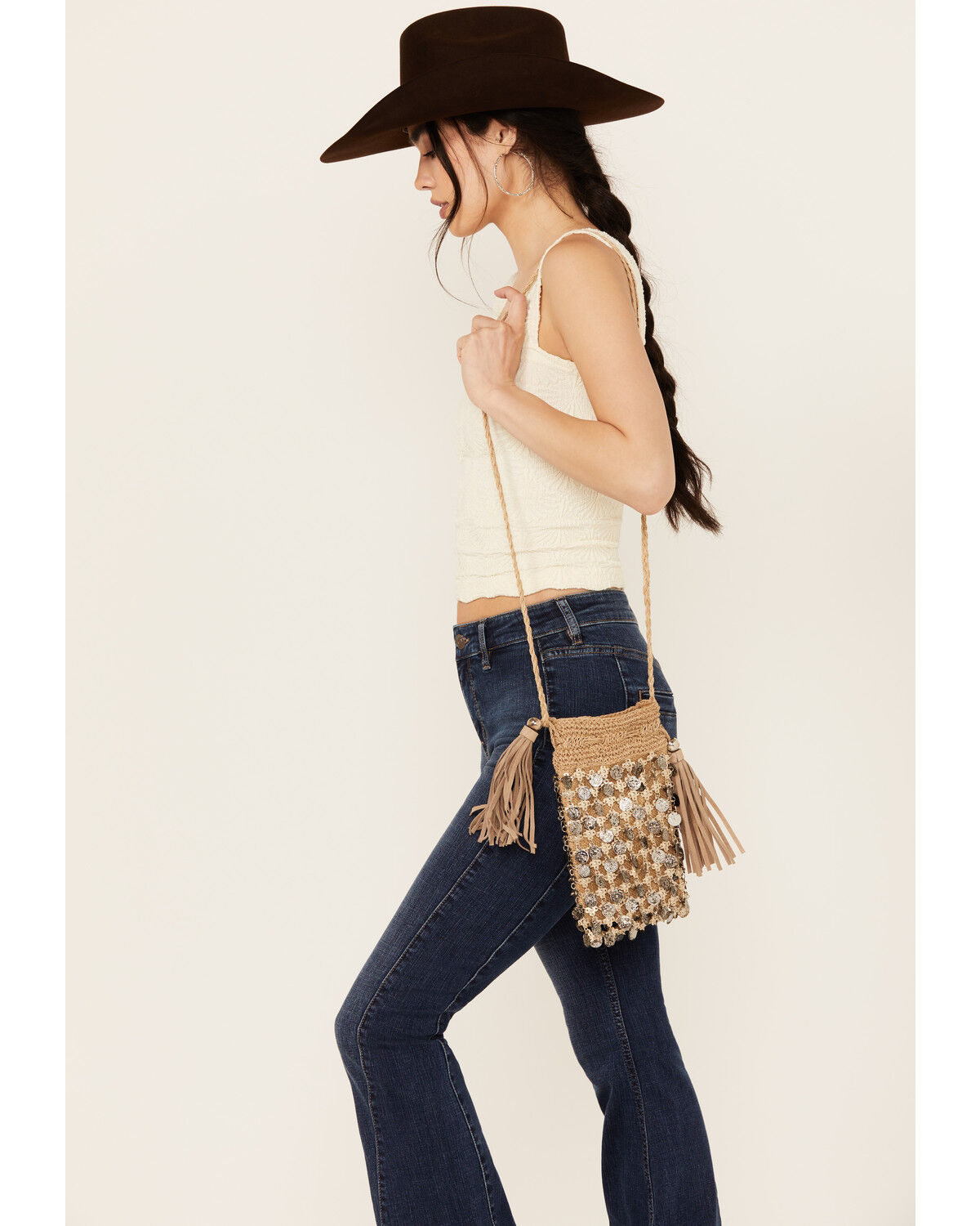 Image #1 - Free People Women's Spellbound Crossbody Bag, Tan, hi-res