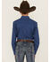 Image #4 - Cinch Boys' Geo Print Long Sleeve Button-Down Western Shirt, Royal Blue, hi-res