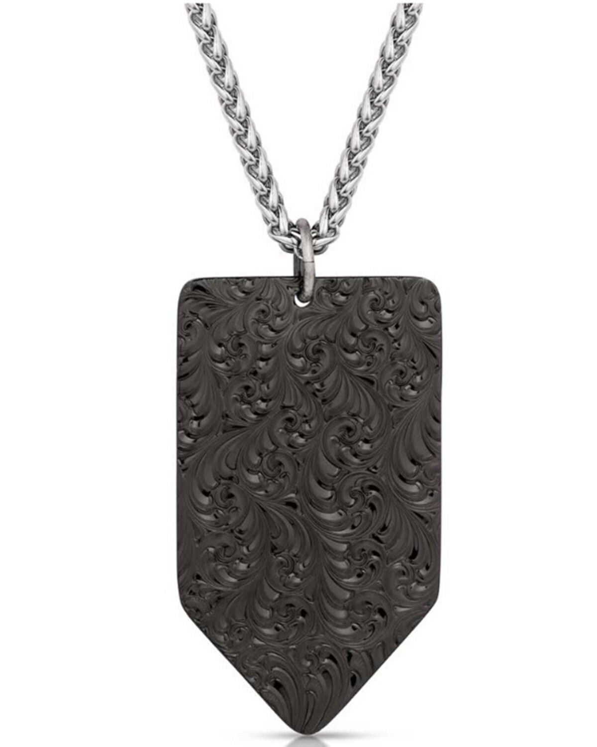 Image #2 - Montana Silversmiths Men's American Made Strength Necklace, Silver, hi-res