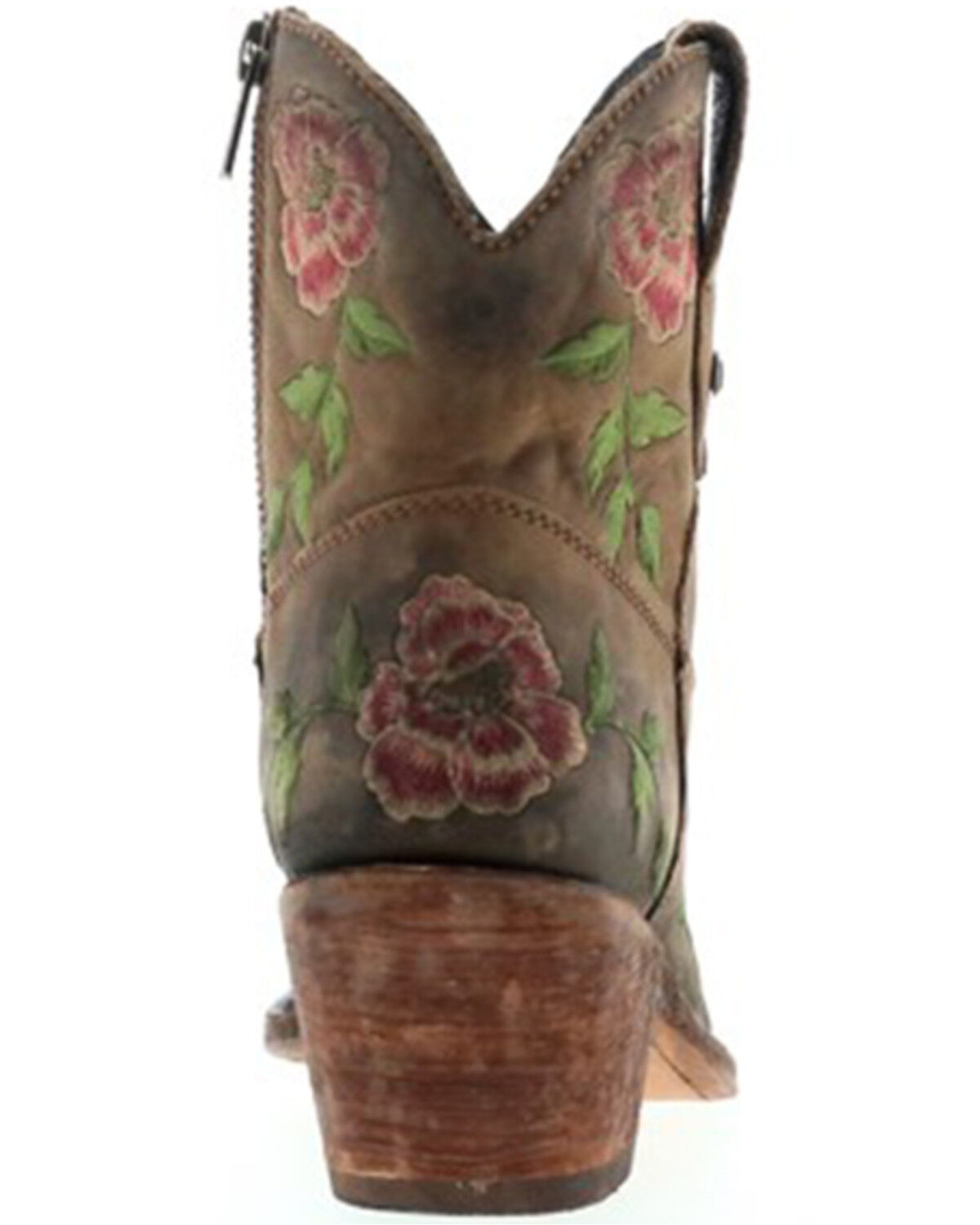 Image #5 - Caborca Silver by Liberty Black Women's Embroidered Floral Western Booties - Round Toe, Tan, hi-res