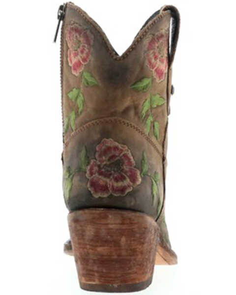 Image #5 - Caborca Silver by Liberty Black Women's Embroidered Floral Western Booties - Pointed Toe, Tan, hi-res