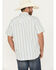 Image #4 - Moonshine Spirit Men's Hula Girl Floral Striped Print Short Sleeve Snap Western Shirt, White, hi-res
