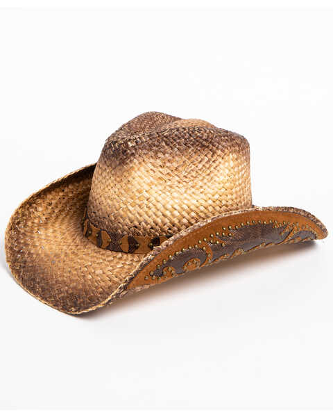 Image #2 - Shyanne Women's Rustic Straw Cowboy Hat, Brown, hi-res