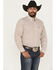 Image #1 - Ariat Men's Greely Medallion Print Long Sleeve Button-Down Western Shirt, Off White, hi-res