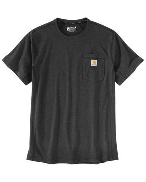 Carhartt Men's Force Relaxed Midweight Logo Pocket Work T-Shirt, Grey, hi-res