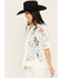 Image #2 - Johnny Was Women's Embroidered Short Sleeve Wodeleah Blouse , Natural, hi-res