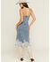 Image #4 - Blue B Women's Light Wash Lace Sleeveless Denim Midi Dress, Light Wash, hi-res