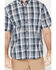 Image #3 - Dickies Men's Plaid Print Relaxed Fit Flex Short Sleeve Button-Down Work Shirt, Blue, hi-res