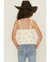 Image #4 - Fornia Girls' Peaches Embroidered Sleeveless Tank Top, Cream, hi-res