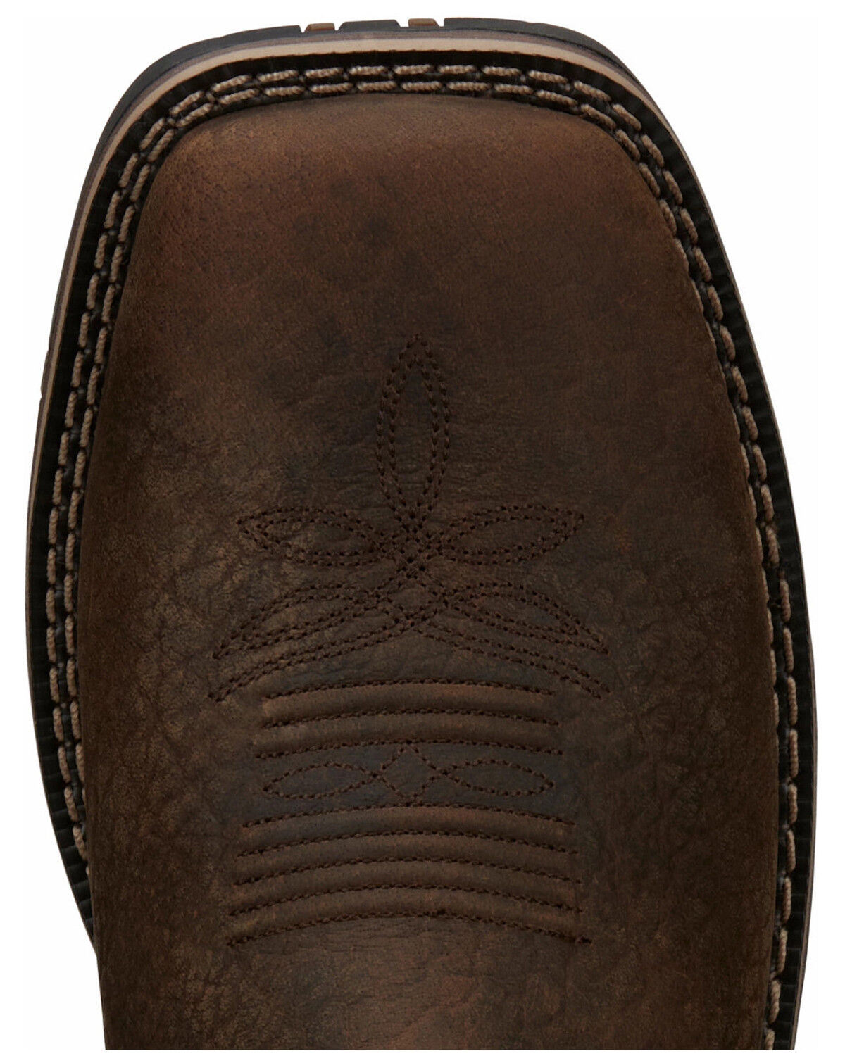 Image #6 - Justin Men's Fireman Brown Western Boots - Square Toe, Brown, hi-res