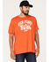 Image #1 - Levi's Men's High Peaks Logo Graphic T-Shirt, Orange, hi-res