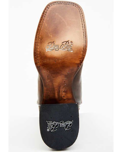 Image #7 - Dan Post Women's Sure Shot Embroidered Overlay Western Leather Boots - Broad Square Toe, Black/tan, hi-res